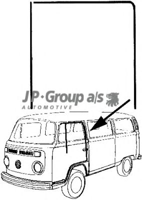 JP GROUP 8186003000 -  Прокладка, боковое стекло